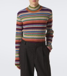 Dries Van Noten Ribbed-knit striped wool sweater
