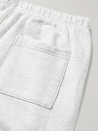 FRIENDS WITH ANIMALS - Tapered Printed Cotton-Blend Jersey Sweatpants - Gray