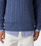 Polo Ralph Lauren Pony cable-knit cotton half-zip sweater