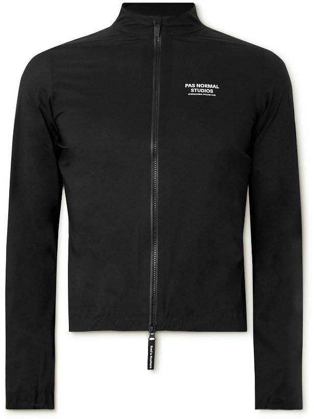 Photo: Pas Normal Studios - Mechanism Slim-Fit Logo-Print ENTRANT™-Nylon Cycling Jacket - Black