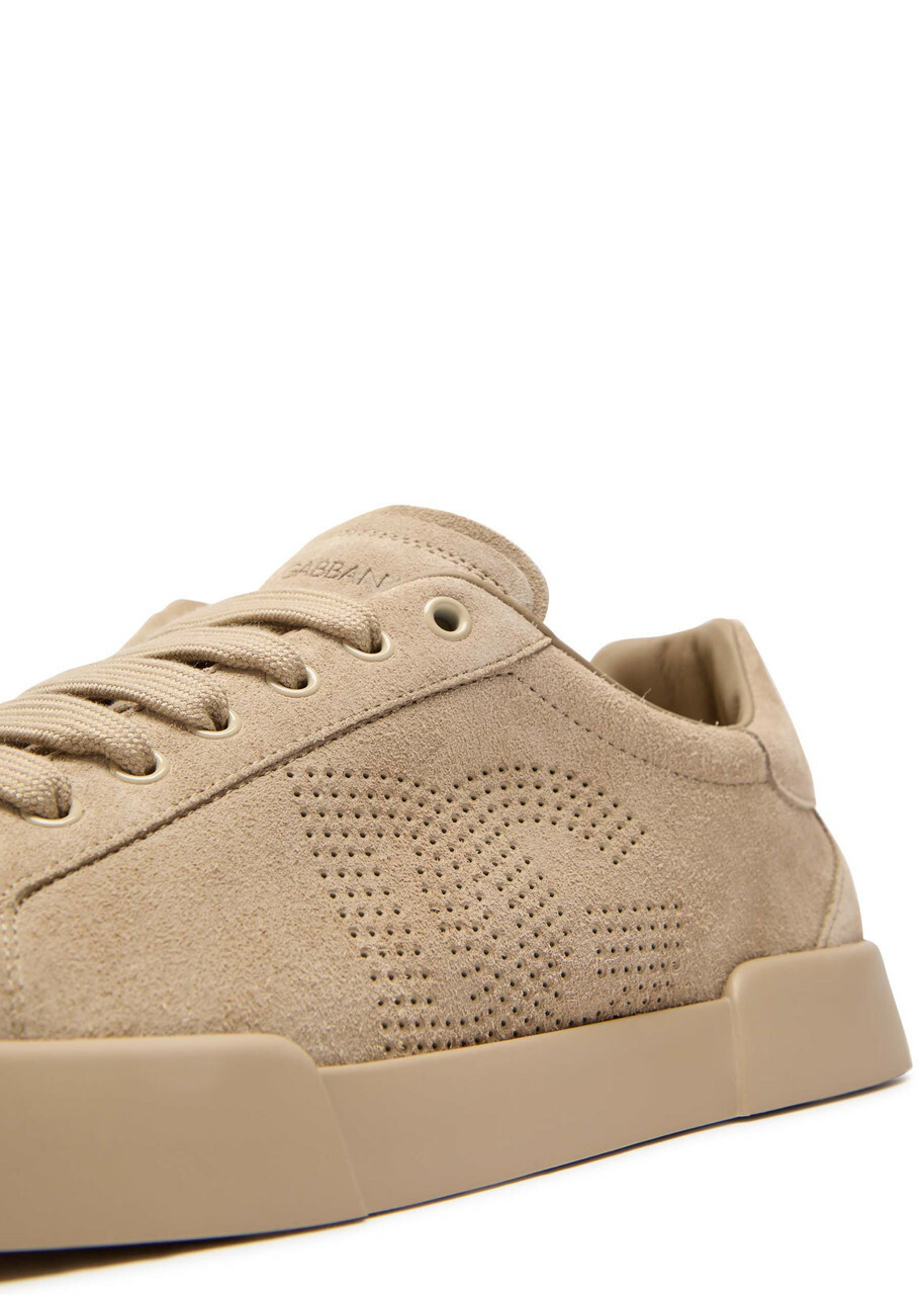 Dolce & Gabbana Logo Suede Sneakers Sand
