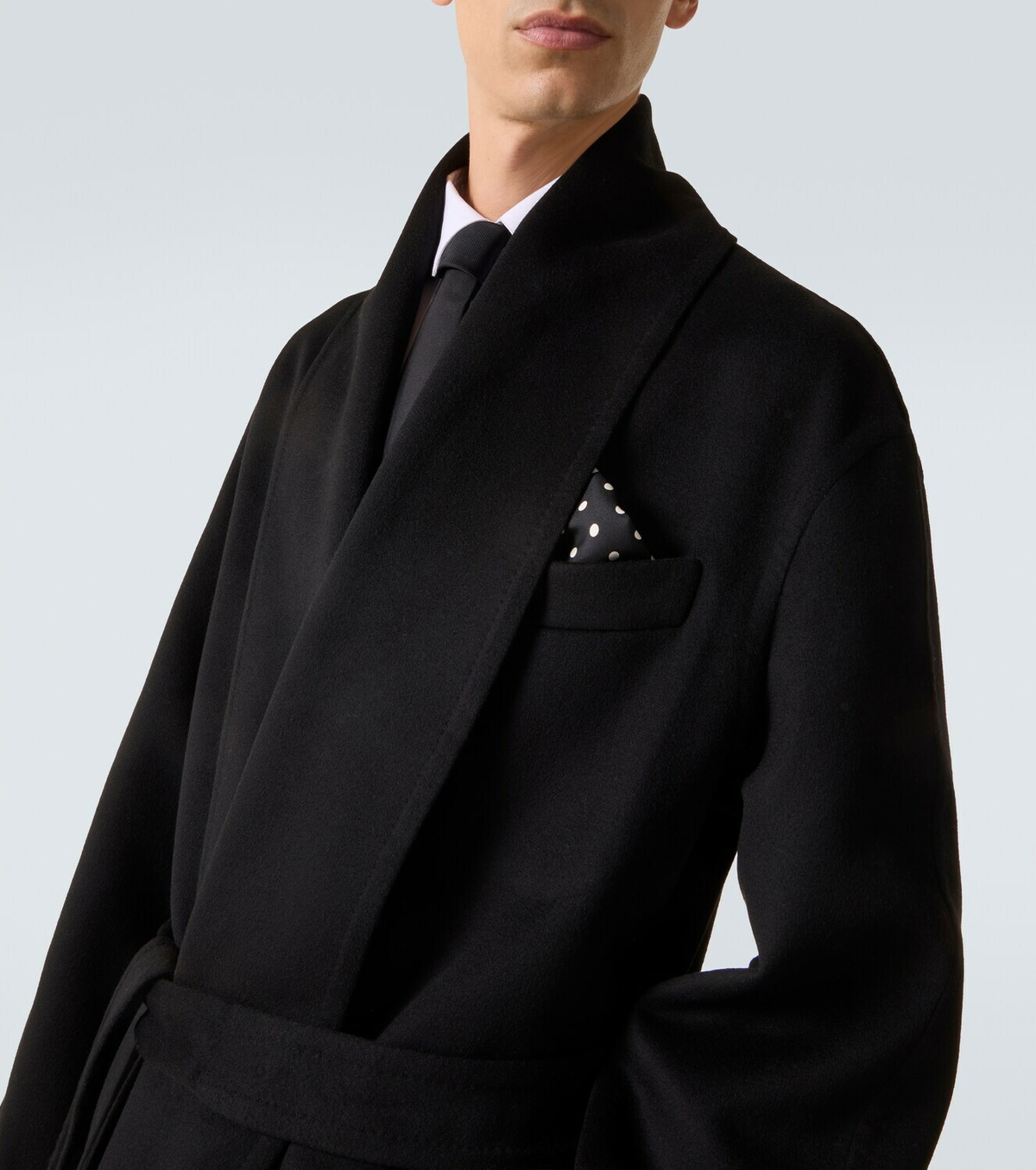 Tom Ford Wool and silk wrap coat
