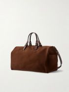 Bleu de Chauffe - Voyage Leather-Trimmed Suede Weekend Bag