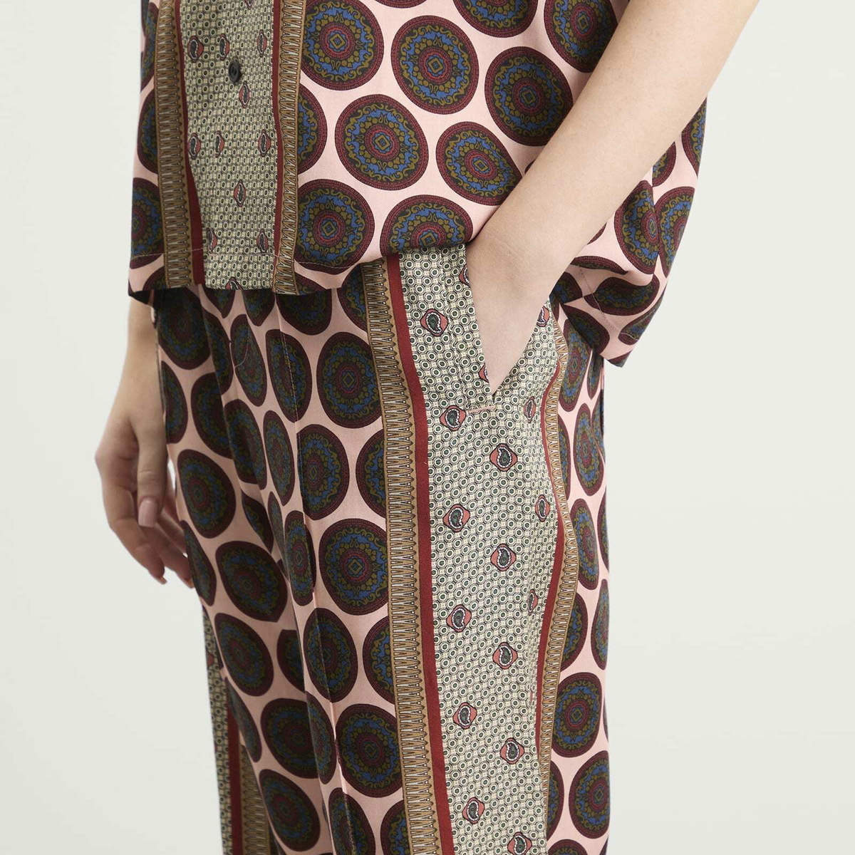 TOGA ARCHIVES Women's TOGA Inner Print Trousers in Light Pink