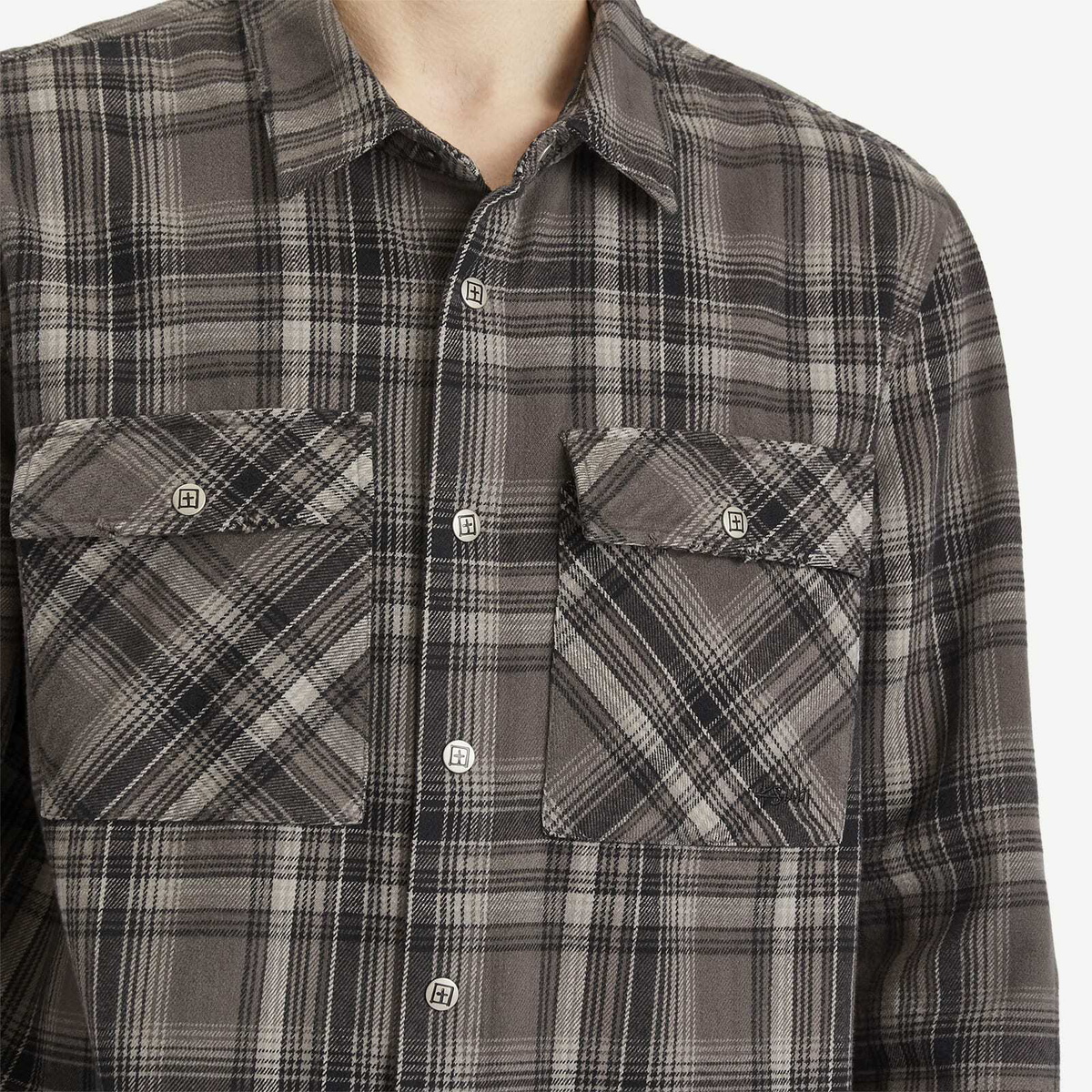 Ksubi Men's Snakebite Check Overshirt in Grey