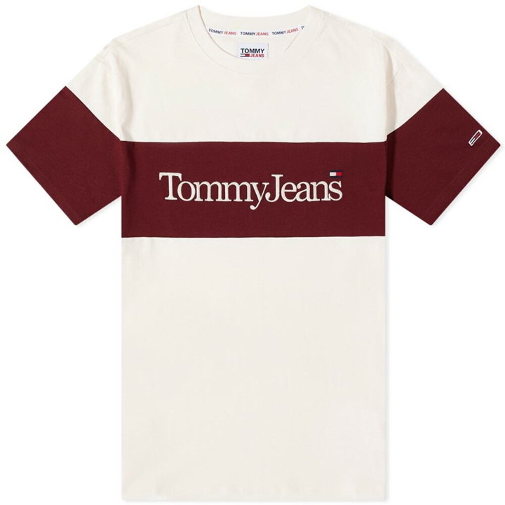 Photo: Tommy Jeans Men's Classic Serif Linear Block T-Shirt in White