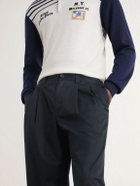 Aimé Leon Dore - Straight-Leg Pleated Cotton Trousers - Black