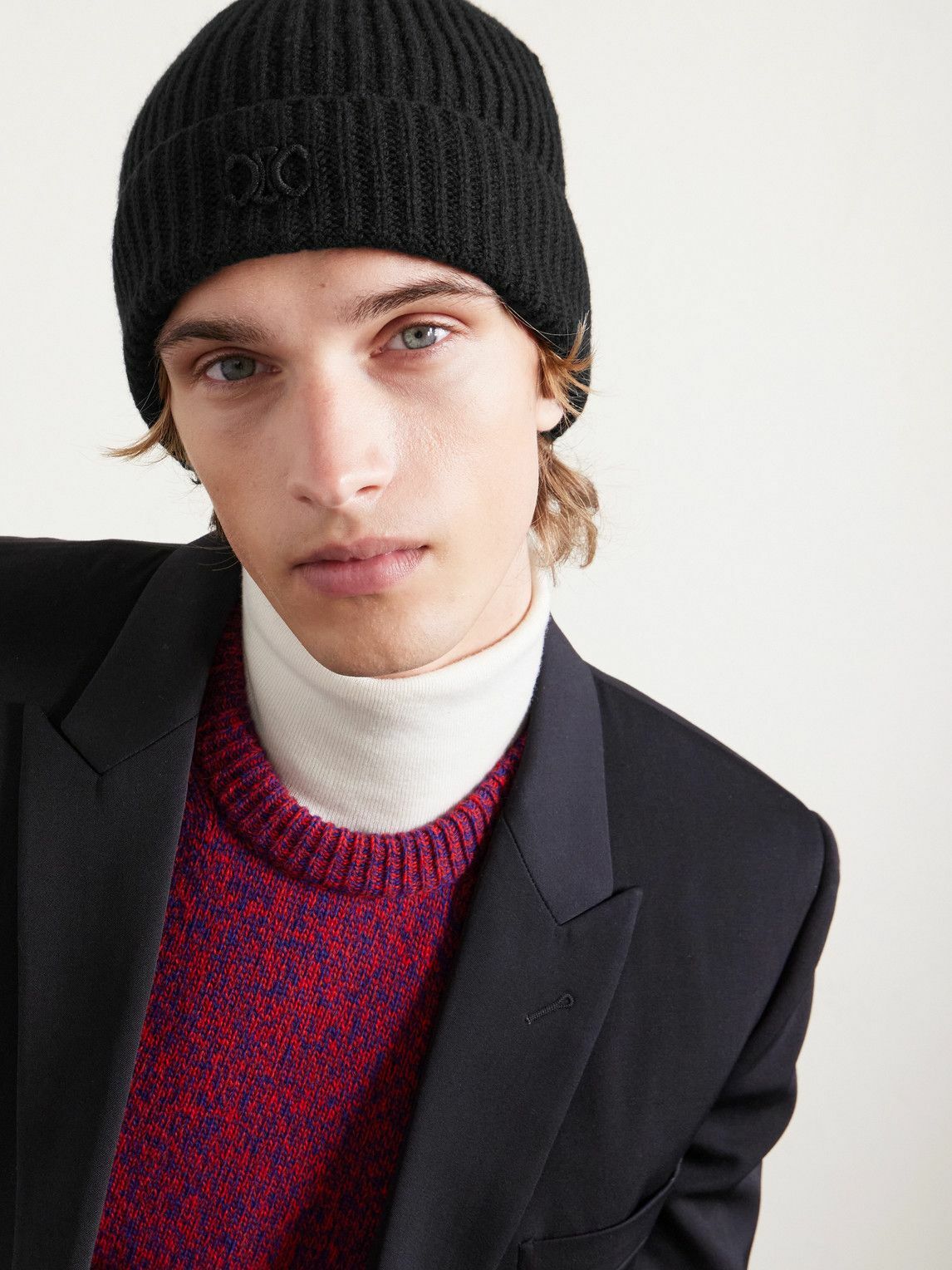 CELINE - Triomphe Logo-Embroidered Cashmere Beanie
