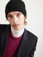 CELINE - Triomphe Logo-Embroidered Cashmere Beanie
