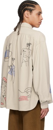 Glass Cypress Off-White Oversized 5 Figure Shirt