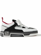 Christian Louboutin - Astroloubi Spiked Leather and Mesh Sneakers - White