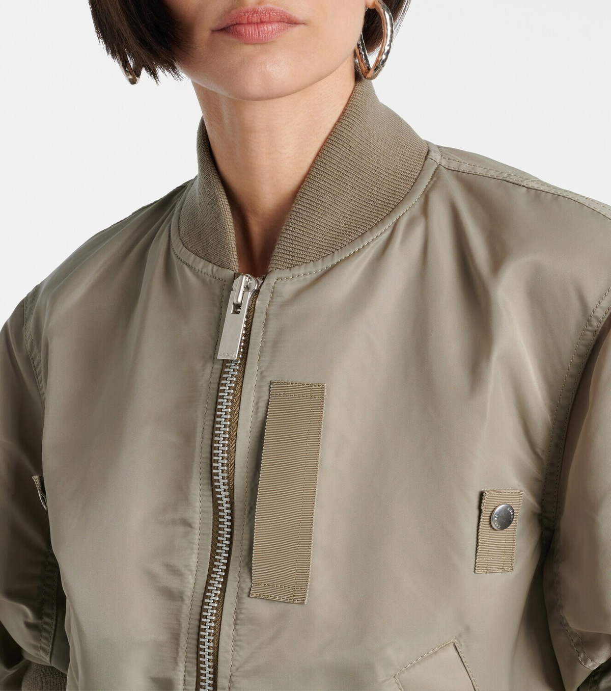Sacai Cropped bomber jacket