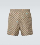 Gucci GG printed poplin swim trunks
