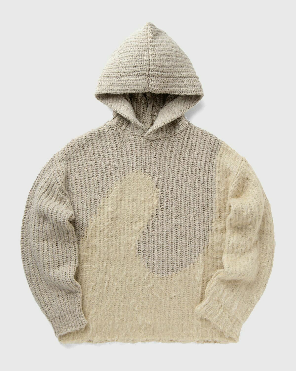 ERL Spiral Hoodie 短丈 ボックスシルエット Erl Silk Swirl Hoodie Knit Grey Pullovers ERL