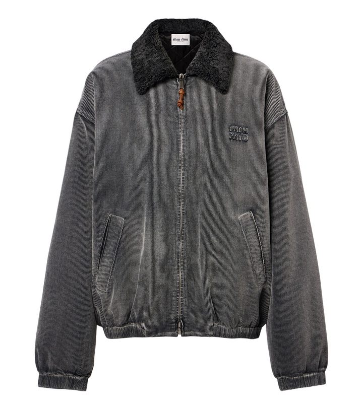 Photo: Miu Miu Corduroy cotton bomber jacket