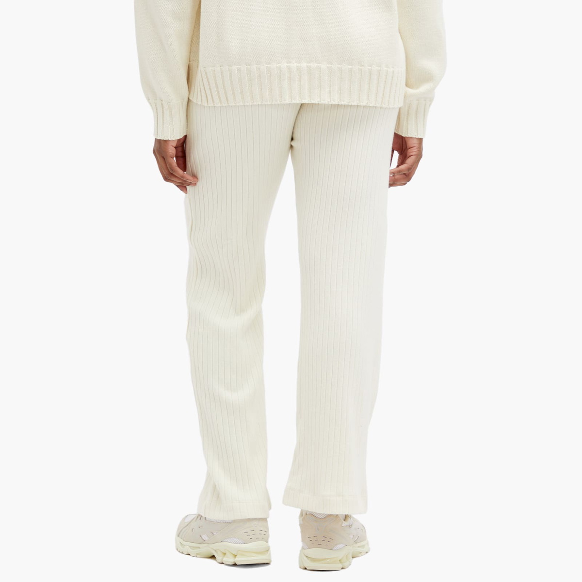 DONNI. Women's Sweater Rib Simple Pants in Creme