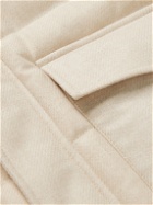 Brunello Cucinelli - Quilted Wool-Blend Twill Hooded Down Parka - Neutrals
