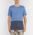 Onia - Chad Colour-Block Linen T-Shirt - Men - Blue