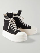 DRKSHDW by Rick Owens - Mega Bumper Exaggerated-Sole Denim High-Top Sneakers - Black
