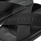 Givenchy Men's G Plage Cross Strap Sandal in Black