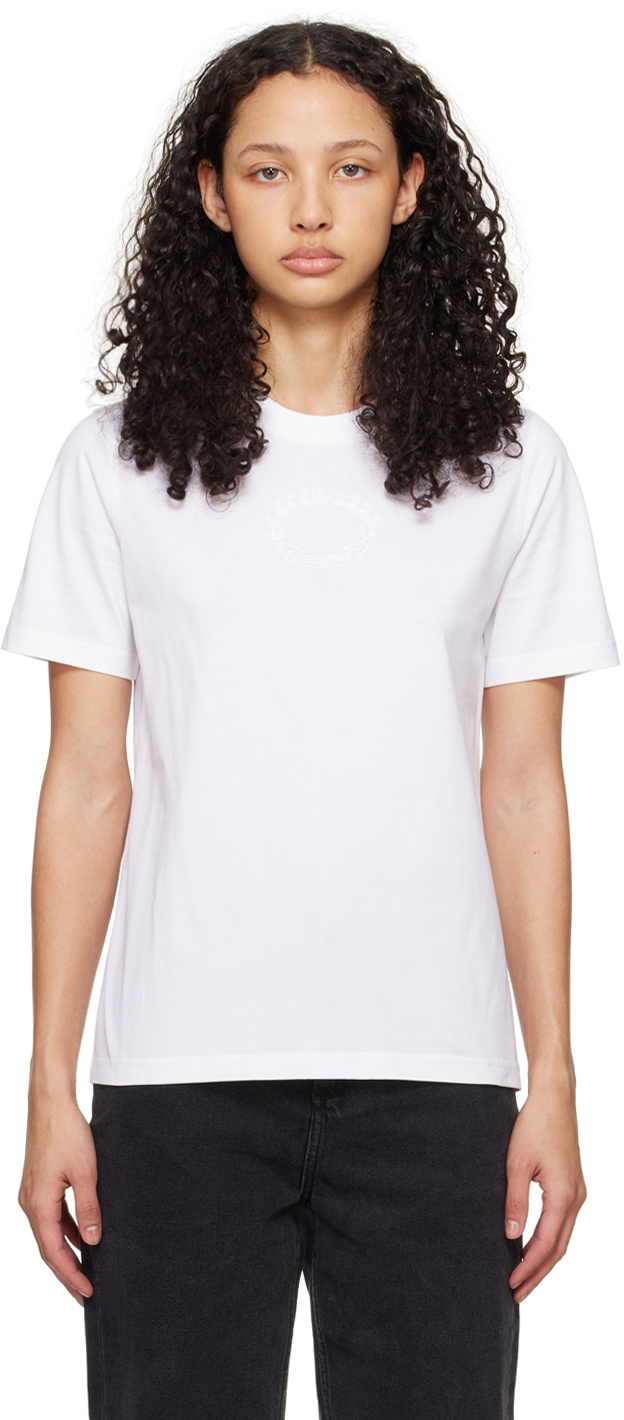 Photo: Burberry White Oak Leaf Crest T-Shirt