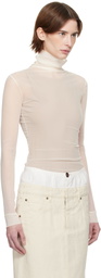 Maison Margiela Off-White High-Neck Bodysuit