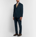 Canali - Navy Kei Slim-Fit Stretch-Cotton Corduroy Blazer - Blue