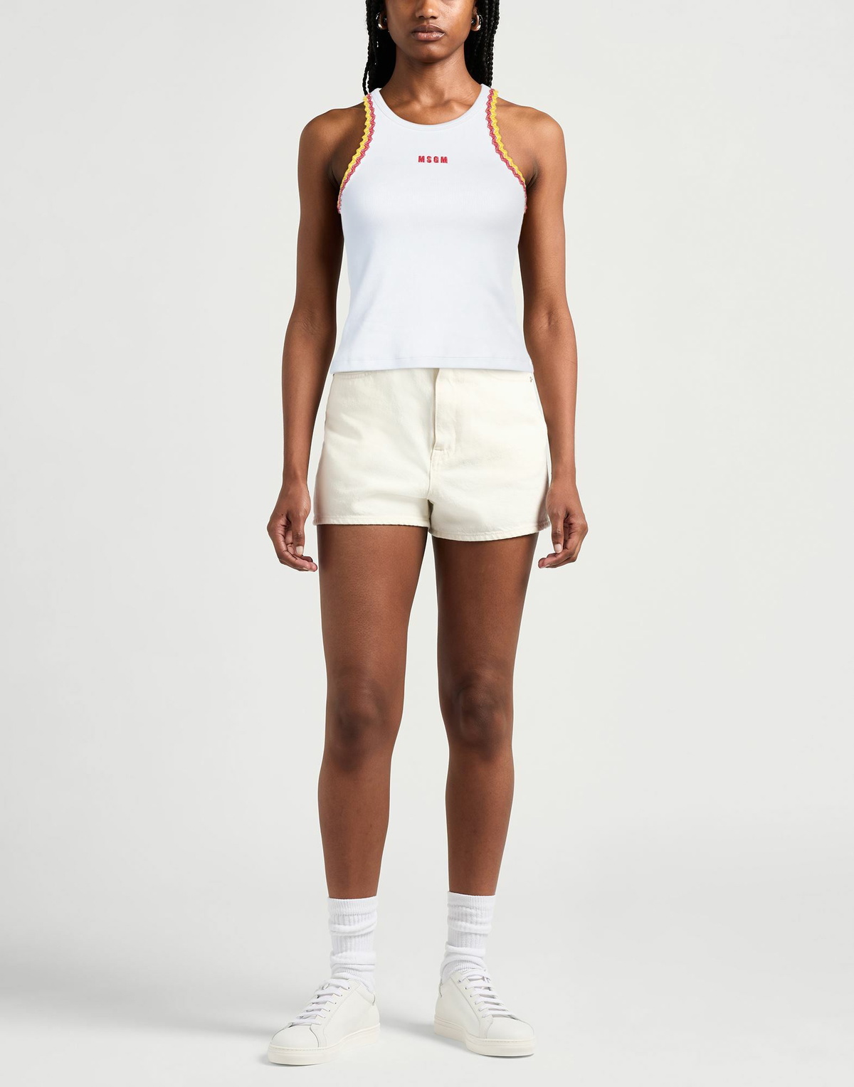 Msgm Womens Tank top in White