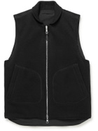 Mr P. - Reversible Padded Wool-Blend and Nylon Gilet - Black