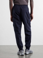 Stone Island - Garment-Dyed Wool-Blend Nylon Flannel-TC Cargo Sweatpants - Blue