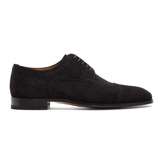Photo: Christian Louboutin Black Suede Cousin Charles Derbys