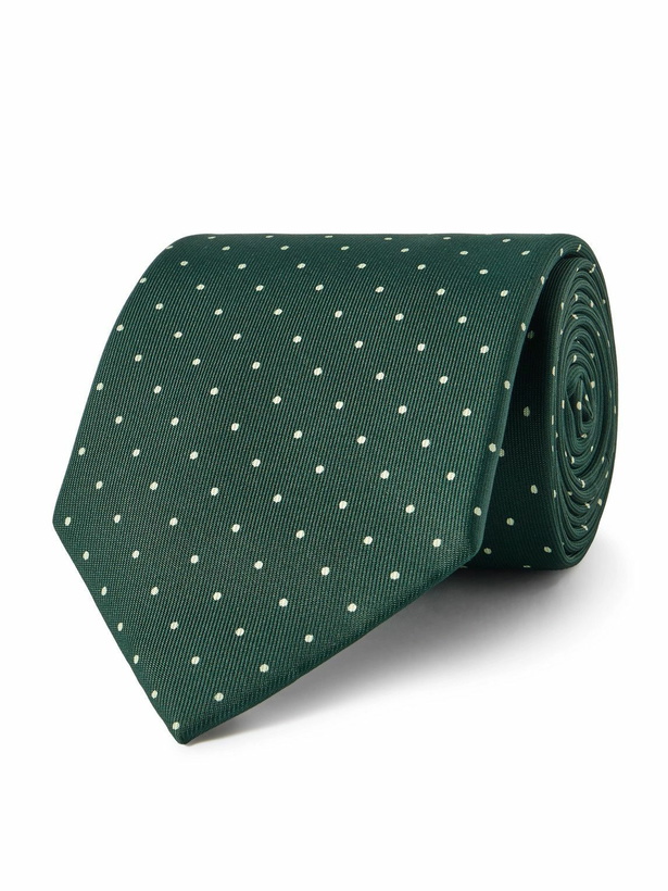 Photo: Dunhill - 9.5cm Polka-Dot Silk-Jacquard Tie