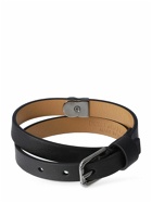 DOLCE & GABBANA - Dg Logo Double Wrap Leather Bracelet