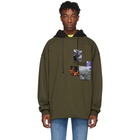 Juun.J Khaki Print Hoodie