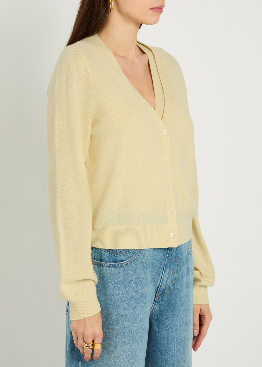 Paige Brioche Cashmere Cardigan Yellow