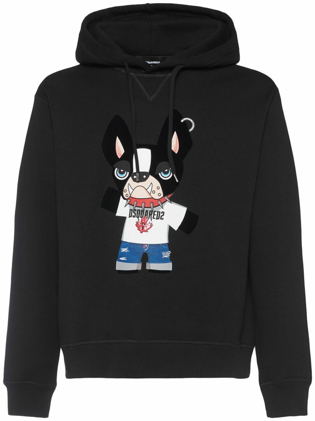 Photo: DSQUARED2 Cool Fit Cotton Dog Print Hoodie