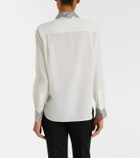 McQueen Lace-trimmed silk shirt