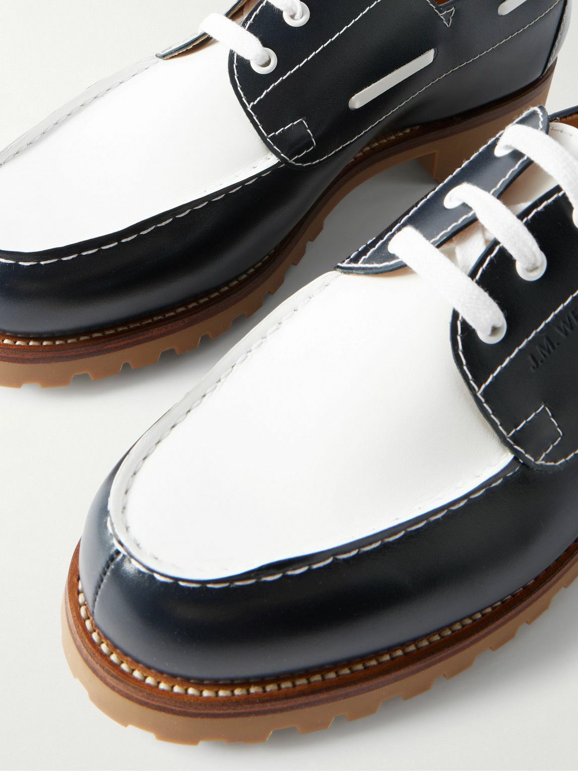 J.M. Weston - Two-Tone Leather Derby Shoes - Blue