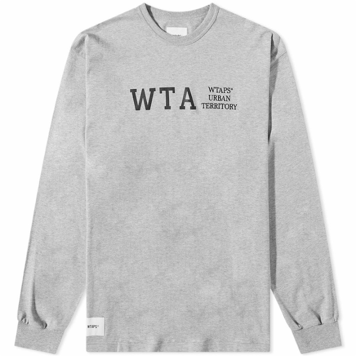 Photo: WTAPS Men's Long Sleeve Design 01 T-Shirt in Ash Grey