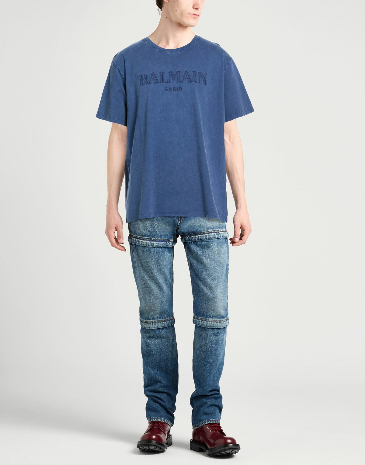 Balmain Mens T-shirt in Blue