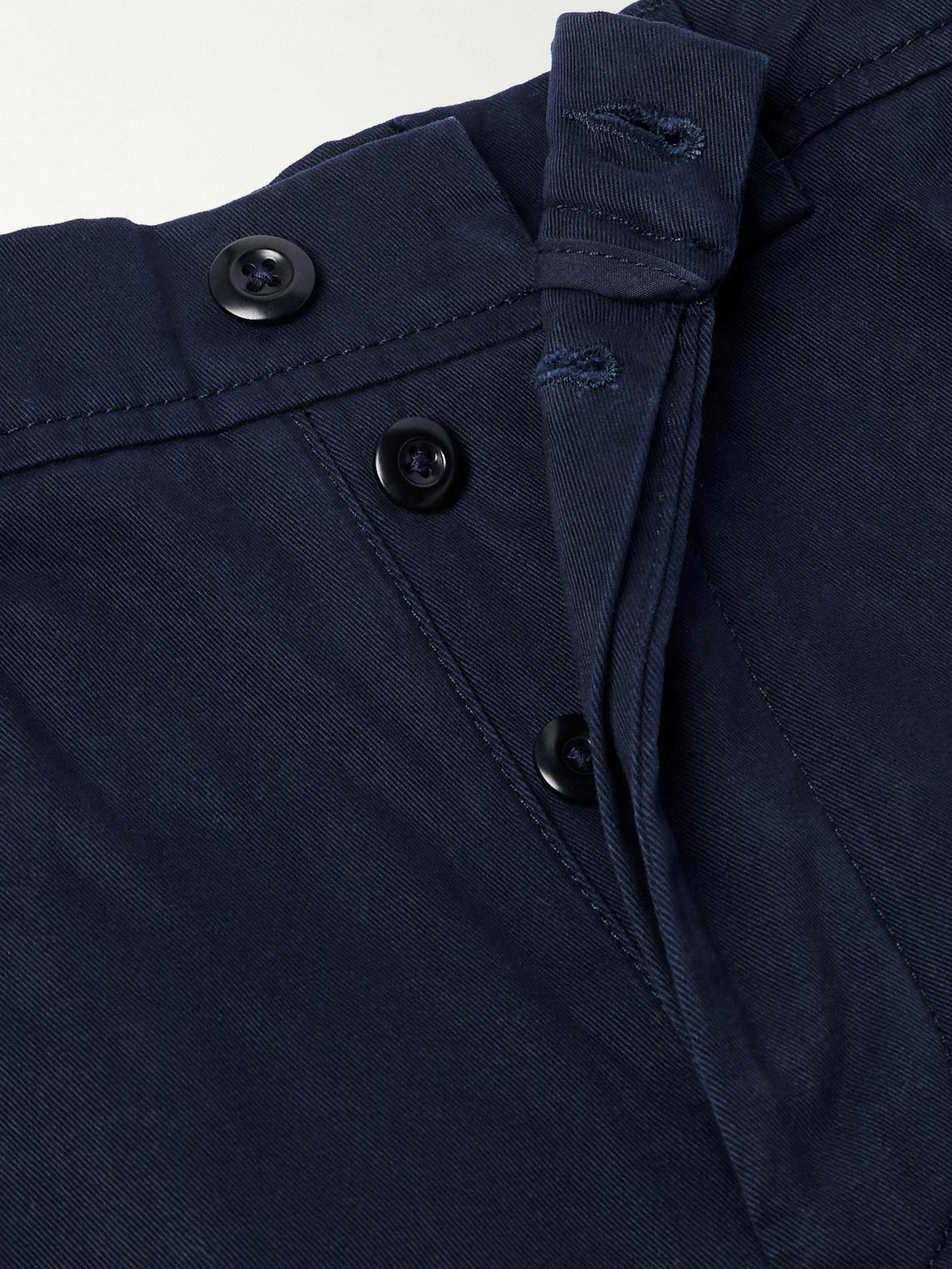 Officine Générale - Straight-Leg Garment-Dyed Cotton-Twill Trousers - Blue