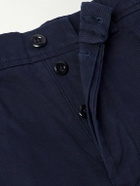 Officine Générale - Straight-Leg Garment-Dyed Cotton-Twill Trousers - Blue