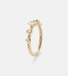 David Yurman Cable 18kt gold ring with diamonds