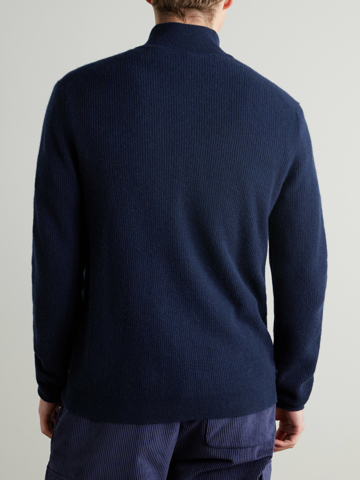 BOGNER - Derek-1 Virgin Wool and Cashmere-Blend Half-Zip Ski Midlayer - Blue