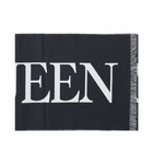 Alexander McQueen Men's Classic Logo Scarf in Black/Ivory