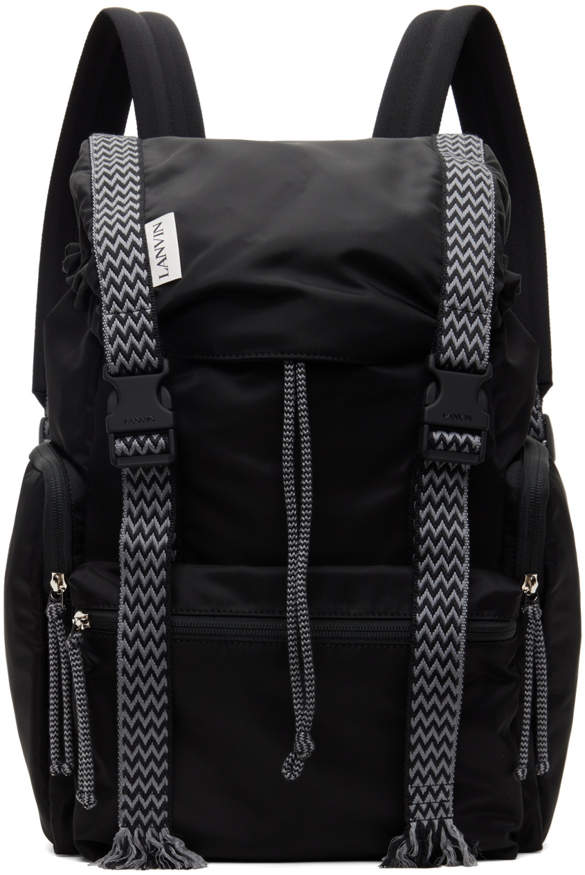 Lanvin Black Curb Nylon Backpack Lanvin