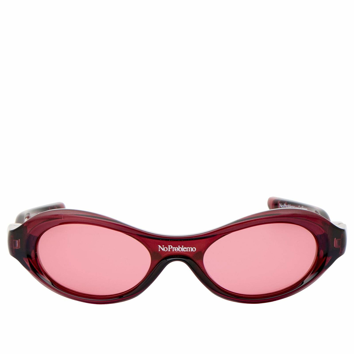 Le Specs x No Problemo Vortex Deux Sunglasses in Dark Cherry/Crimson Tint 