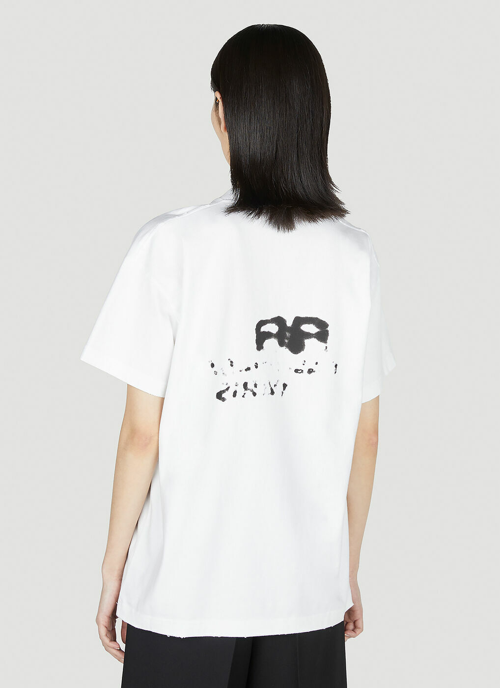 Balenciaga - Logo Print T-Shirt in White Balenciaga