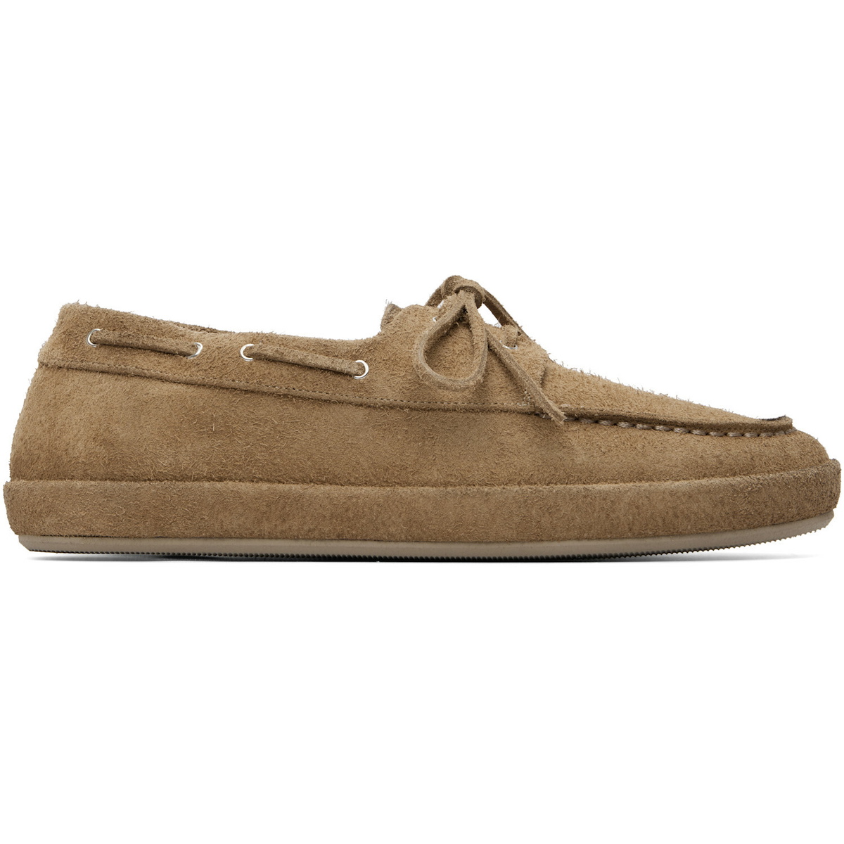 Marsèll Beige Scatopelle Suede Boat Shoes