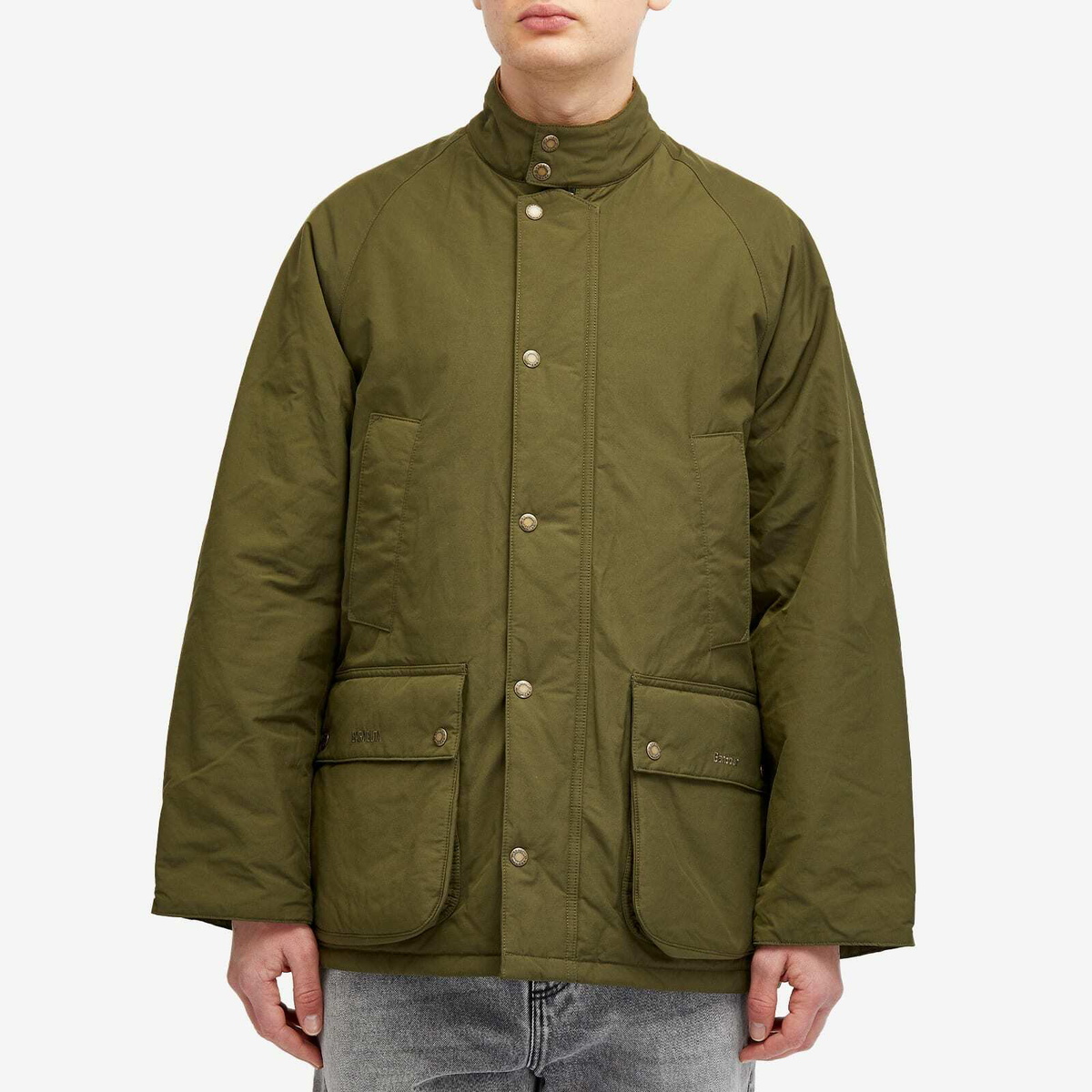 ジャケット・アウター Barbour PADDED OS BEDALE CASUAL JACKET Barbour Men's x Baracuta OS Casual Bedale Jacket in Beech Barbour